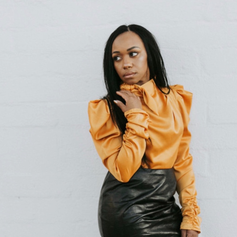 Elegant Women's Gold Blouse